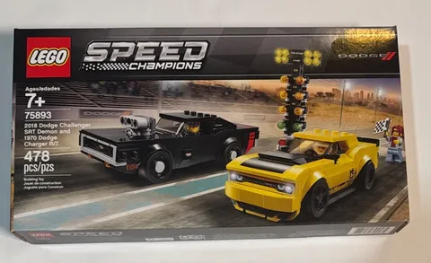 LEGO 75893 SPEED CHAMP: 2018 DODGE CHALLENGER SRT DEMON & 1970 DODGE CHARGER R/T
