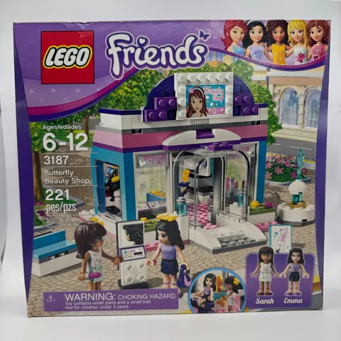 LEGO Friends Butterfly Beauty Shop 3187 Emma Sarah Mini-Dolls 221 Pcs New Sealed