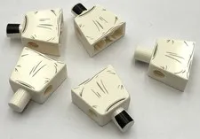 Lego 5 New White Minifigure Torsos Shirts No Arms 