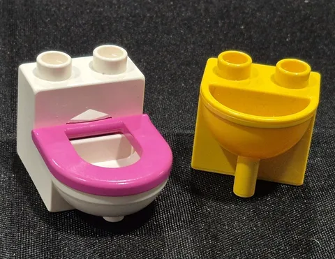 Lego Duplo PINK Toilet Bathroom House Sink