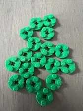 LEGO 4032 Green Plate, Round 2 x 2 with Axle Hole 17 Pieces