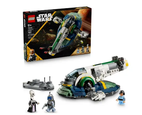 LEGO Star Wars Jango Fett's Starship 75433 Toy 707 Pieces 3 Minifigures 