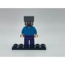 LEGO Minecraft Steve Minifigure with Silver Helmet 21113 21114