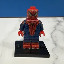 LEGO Amazing Spider-Man 1 Custom Minifigure w/ Alternate Head and Skate Board