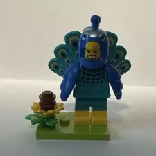LEGO Minifigures Peacock Costume Minifigure w/ Small Plant/Flower Accessory