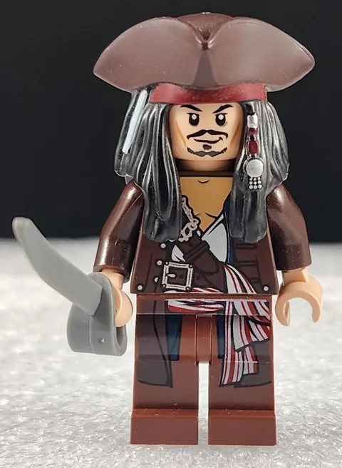 LEGO Pirates Of The Caribbean Captain Jack Sparrow Minifigure w/ Accessory