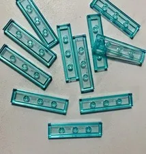 Lego 100x New Pieces 1x4 Trans Light Blue Flat Tile Transparent