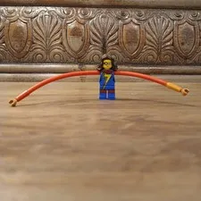 LEGO Ms. Marvel Minifigure Blue Suit Red Flexible Arms Lightning Bolt 1 Piece