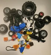 Lego Replacement Parts Wheels, Bodies Heads, Weapons, Bikes, Incomplete