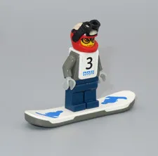 LEGO Sports Snowboarder #3 Gravity Games snowboard minifigure 3536 Big Air Comp
