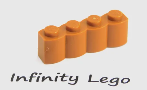 15 LEGO Medium Dark Flesh 1 x 4 Log Brick Wall Western Wood (30137) - 15 Pieces