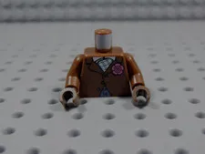 LEGO Dark Brown Printed Torso Minifig Flower BI