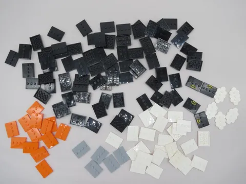 LEGO lot of 140 minifigure stand modified tile 3 X 4  base plate
