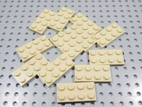 LEGO Lot of 12 Tan 2x4 Plates BD