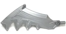 Lego Flat Silver HERO Factory Weapon Axe/Sword Jagged Blade 3.6x8.72x0.72 cm V2