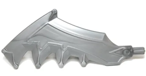 Lego Flat Silver HERO Factory Weapon Axe/Sword Jagged Blade 3.6x8.72x0.72 cm V2