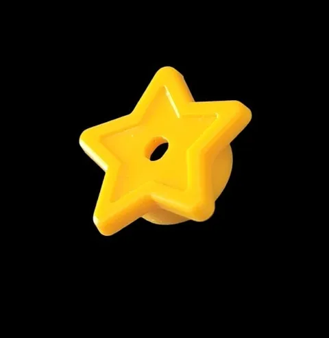 LEGO BRIGHT LIGHT ORANGE 11609 ROUND PLATE 1x1 Star & Small Pin Hole ✪ qty 1