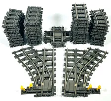LEGO Vintage 9V Train Track Lot of 83 pcs  - 4515 4520 4531 4519
