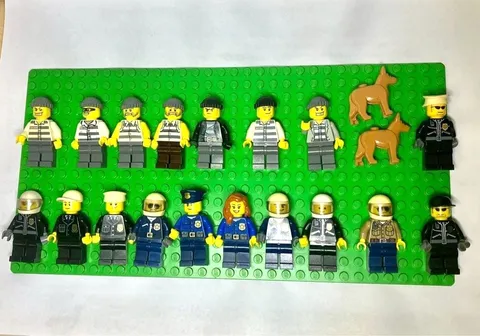 LEGO Minifigure Police Officer Prisoner Lot Set Bulk Sale
