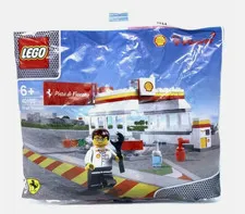LEGO Shell V-Power Ferrari Polybags 40195 Shell Gas Station with Minifigure -NEW