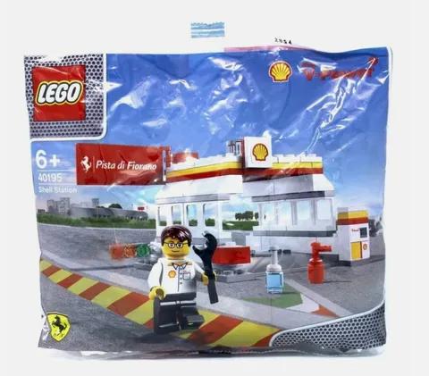 LEGO Shell V-Power Ferrari Polybags 40195 Shell Gas Station with Minifigure -NEW