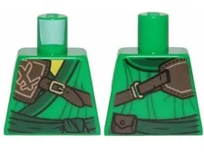 LEGO® Part 973pb3537 - Torso Ninjago Robe with Dark Green Trim and Sash - lloyd
