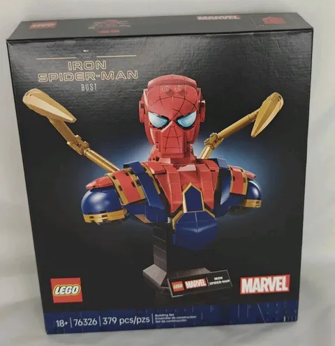 New Lego 76326 Marvel Iron Spider-Man Bust 379pcs Ages 18+