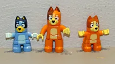 Official LEGO DUPLO BLUEY FIGURES Mom Chilli, Bluey, Bingo Heeler Dog Family Lot