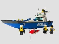 LEGO City 7287 Police Boat 2011 Retired Complete w/ Minifigures Manual