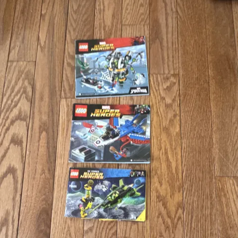 LEGO Marvel Super Heroes Illustrated Instruction Booklets 76059, 76076,76025