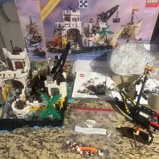 Lego 10320 Icons Eldorado Fortress Pirate Boat Ship Complete Box Manuals Extra