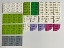 Lego Duplo Lot Light Green White Pink Purple Base Plates 6 x 12 8 x 4
