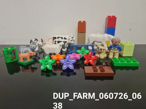 DUPLO LEGO Farm Horse Cow Chicken Pig Cat Flowers