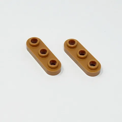 77850 LEGO Parts Plate Round 1x3 w/ Open Studs MEDIUM NOUGAT (2)