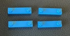 Lego 41740 Parts Plate Modified 1x4 with 2 Studs Lot Of 4 Dark Azure