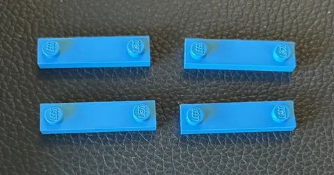 Lego 41740 Parts Plate Modified 1x4 with 2 Studs Lot Of 4 Dark Azure
