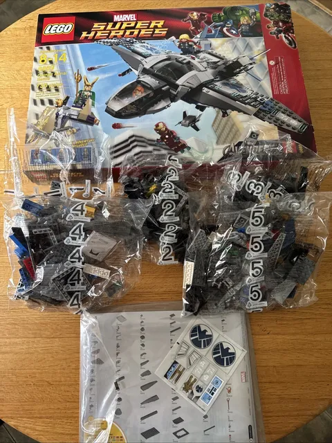 LEGO Marvel: Quinjet Aerial Battle (6869)Complete 4/5 Bags Sealed+Manual/sticker