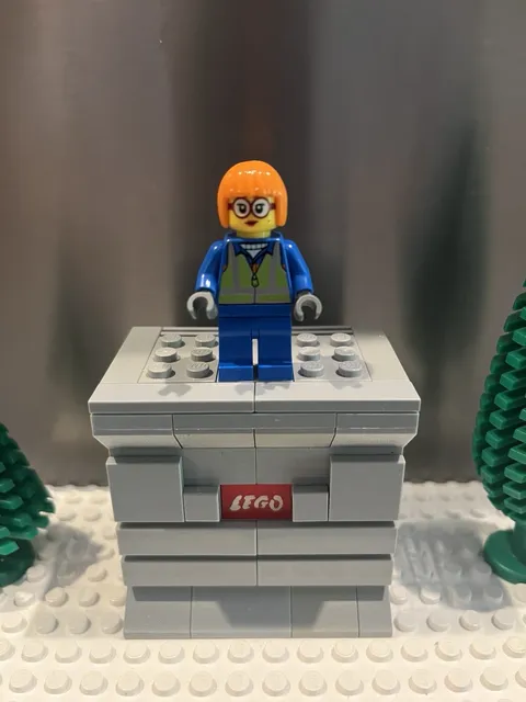 LEGO Town Minifigure: Shirley Keeper — Blue Jacket, Safety Vest cty1244