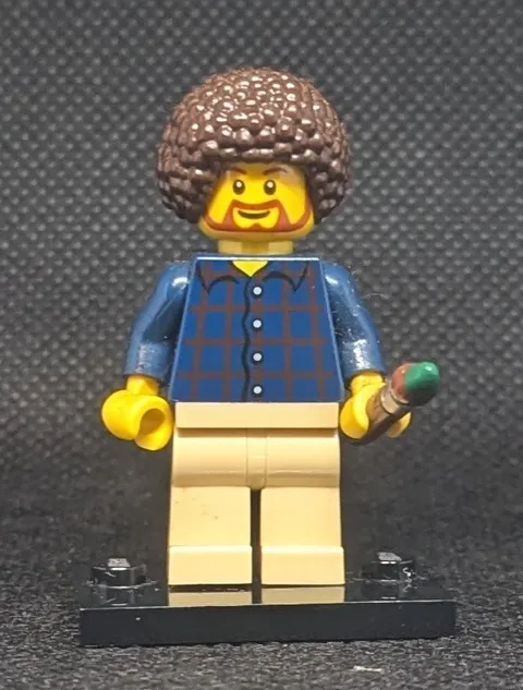 LEGO Bob Ross Custom Minifigure