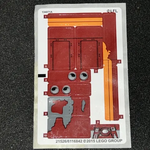 Lego New Sticker Sheet STAR WARS Rey’s Speeder   #75099
