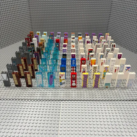 Lego 2454 Multicolor Block Wall Brick Pillar 1x2x5 w/ Stiuckers (Lot of 108)