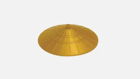 LEGO Minifigure, Headgear Hat, Conical Asian 93059 Pearl Gold