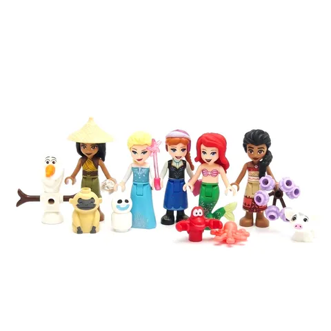 LEGO Disney Princess Mini Doll Bundle Raya Anna Elsa Ariel Moana Olaf Pua Ongi