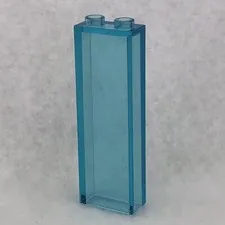 LEGO 46212 Trans Light Blue Brick 1 x 2 x 5 without Side Supports (x1)