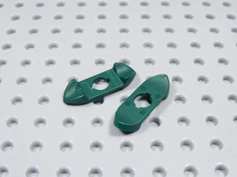 LEGO Lot of 2 Dark Green Shoulder Pads Armor Minifig BS