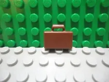 Lego mini figure 1 Reddish Brown Briefcase Suitcase NEW