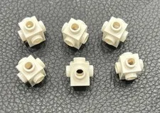 LEGO Lot 6 Pieces White Brick 1x1 with Studs on Four Sides
