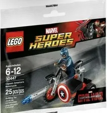 LEGO MARVEL SUPER HEROES Captain America’s Motorcycle Set 30447 New Polybag Bike
