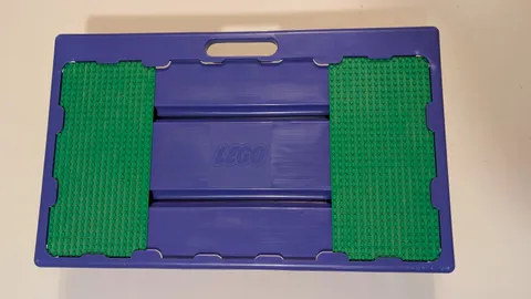 Blue LEGO Vintage Playtable Storage Carry Case Tray Table Building Base Plates