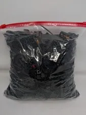 LEGO Bricks Bulk Lot - BLACK - Gallon Size Bag Full